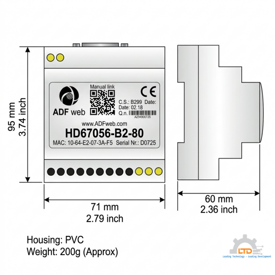 HD67056-B2-80 - ADF web  MBus / BACnet Ethernet Converter up to 80 Mbus slaves -Đại lý chính của ADF web tại Việt Nam