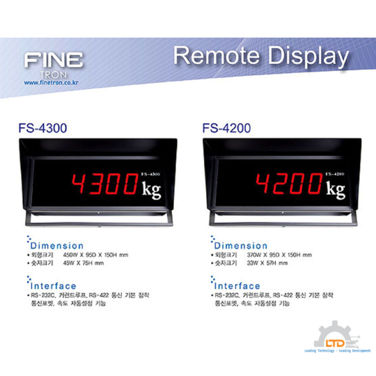 Màn hình hiển thị phụ từ xa (Remote Display) FS-4200 của hãng Finetron -Đại lý chính của FINETRON tại Việt Nam
