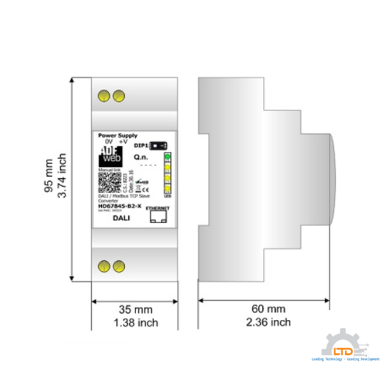  HD67843-B2-Bộ chuyển đổi tín hiệu  DALI / Modbus RTU Slave ADFweb HD67843-B2- Đại lý chính của ADF web tại Việt Nam