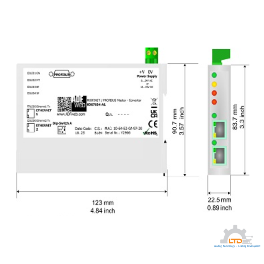 Bộ chuyển đổi tín hiệu PROFINET / Serial (RS485) ADFweb HD67601-485-A1- Đại lý chính của ADF web tại Việt Nam